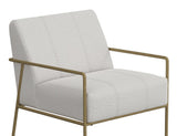 Aragon Armchair - Gold Metal Frame Accent Chair | Modern Design