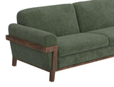 Loft Brown Wooden Frame Armchair - Mid-Century Modern Design
