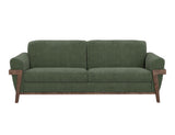 Loft Brown Wooden Frame Sofa | Transitional Design
