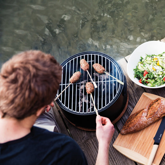 BergHOFF Leo Portable Tabletop Barbecue Charcoal Grill, Black