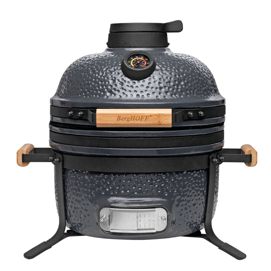 BergHOFF 16" Ceramic Barbecue Charcoal Grill, Gray