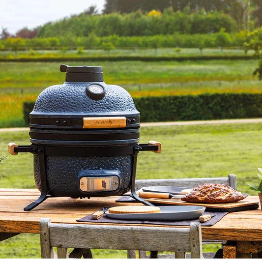 BergHOFF 16" Ceramic Barbecue Charcoal Grill, Gray