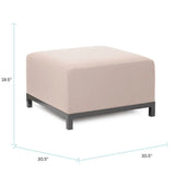 Axis Ottoman Seascape Sand Titanium Frame