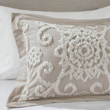 Wholesale Tufted Medallions Comforter/Duvet Cover Set, Taupe
