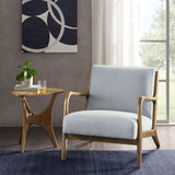 Scandinavian Elm Wood Blue Lounge Chair *