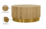 Acacia Wood Coffee Table with Stunning Grain Design and Sturdy Metal Base for Modern Living Spaces