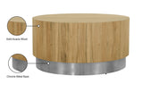 Acacia Wood Coffee Table with Stunning Grain Design and Sturdy Metal Base for Modern Living Spaces