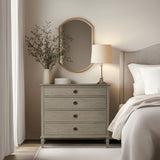 European Country Style Farmhouse 4-Drawer Dresser, Grey *