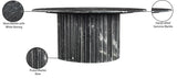 Genoa Coffee Table: Handcrafted Marble Elegance with Unique Veining and Art Deco Fluted Base Masterpiece