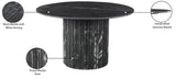 Genoa Dining Table - Handcrafted Marble Elegance with Unique Veining and Art Deco Fluted Base Design