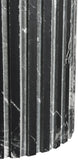 Genoa End Table - Handcrafted Marble Design with Unique Veining, Elegant Art Deco Statement Piece