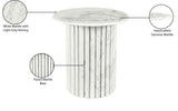 Genoa End Table - Handcrafted Marble Design with Unique Veining, Elegant Art Deco Statement Piece