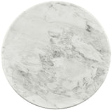 Genoa End Table - Handcrafted Marble Design with Unique Veining, Elegant Art Deco Statement Piece