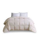 Quilted Goose Feather and Down Oversize Comforter, Cream