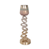 Teresina Gold Ombre Candleholder- Short
