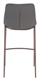 Magnus Barstool (Set of 2) Slate Gray & Walnut