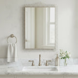 Squiggle Rectangle Champagne Silver Mirror