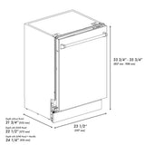 ZLINE 24" Autograph Dishwasher, White Door, Black Handle, DWVZ-WM-24-MB