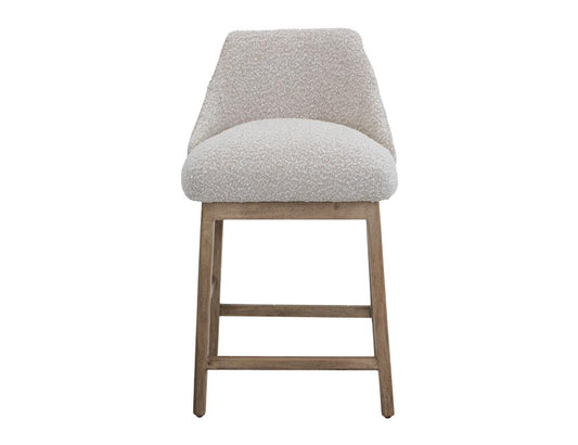 Emma Wooden Frame Barstool 24" - Modern Upholstered Bar Stool