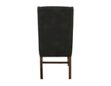 Riverwood Upholstered Chair - High Back Design in Brown Lacquer