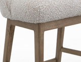 Emma Wooden Frame Barstool 24" - Modern Upholstered Bar Stool