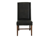 Riverwood Upholstered Chair - High Back Design in Brown Lacquer