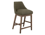 Wooden Frame Barstool 30" - Mezquite Modern Design Green Upholstered