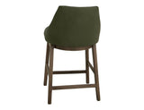 Wooden Frame Barstool 30" - Mezquite Modern Design Green Upholstered