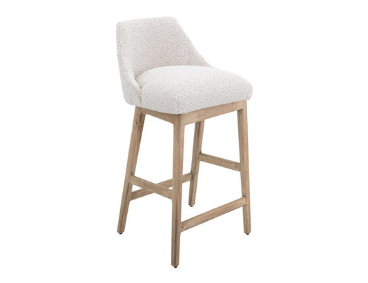 Emma Wooden Frame Barstool 30" - Modern Upholstered Kitchen Counter Stool