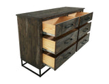 6 Drawer Dresser | Dark Teak Mango Wood Collection
