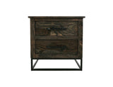2 Drawer Nightstand | Dark Teak Collection Mango Wood
