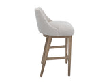Emma Wooden Frame Barstool 30" - Modern Upholstered Kitchen Counter Stool