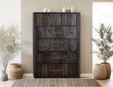 5 Drawer Black Balam Chest - Mango & Teak Wood