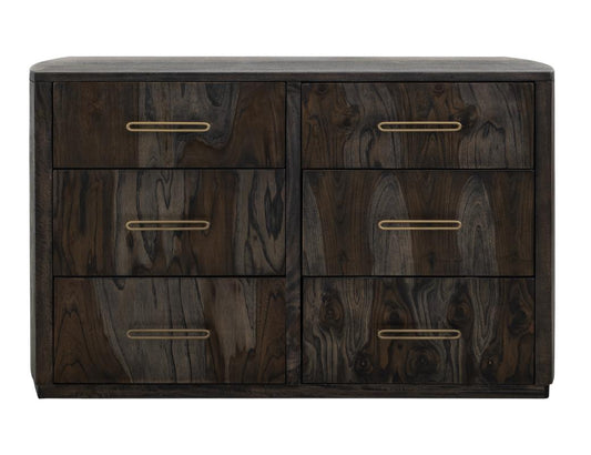 Black Balam 6 Drawer Dresser - Modern Storage Furniture