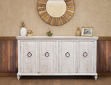 4 Door Capri Console - Rustic Hand-Distressed Wood Furniture