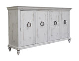 4 Door Console - Rustic Capri Hand-Distressed Wood Furniture