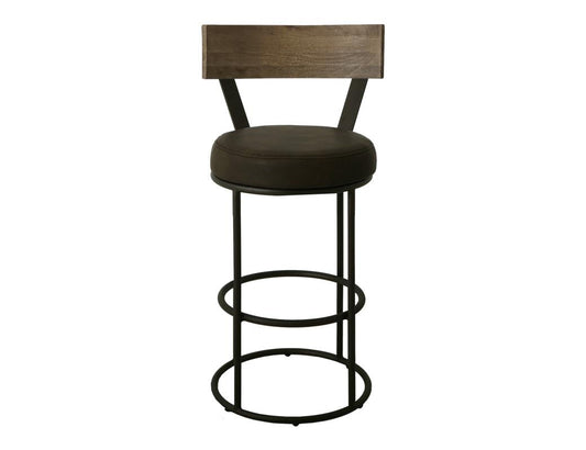 Xel-Ha 24" Upholstered Barstool | Industrial & Rustic Design