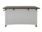 3 Drawer 2 Sliding Doors Kitchen Island - Pueblo White Solid Pine