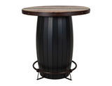 Antique Multicolor Bistro Table - Rustic Solid Pine Wood