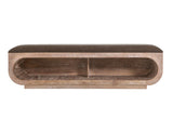Balam Wooden Bench with Cushioned Seat - Mango & Teak