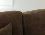 Walnut Wooden Armchair - Tufted Design with Durable Fabric