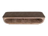 Balam Wooden Bench with Cushioned Seat - Mango & Teak