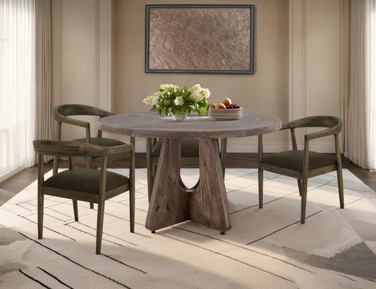 Natural Teca Round Dining Table 47 - Teak Wood Design