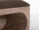 Balam Wooden Bench with Cushioned Seat - Mango & Teak