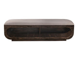 Balam Wooden Bench with Cushioned Seat | Mango & Teak