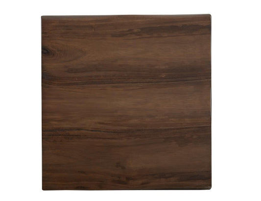 Riverwood End Table | Parota Wood & Matte Black Metal Legs