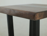 Riverwood End Table | Parota Wood & Matte Black Metal Legs