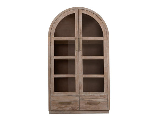 2 Drawer & 2 Glass Door Cabinet | White Balam Collection