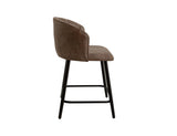 Tamesis 24" Upholstered Barstool - Brown Faux Leather