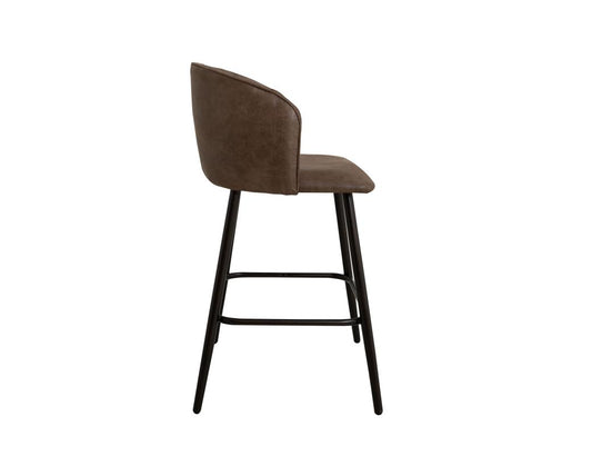 Tamesis 30" Upholstered Barstool - Brown Faux Leather